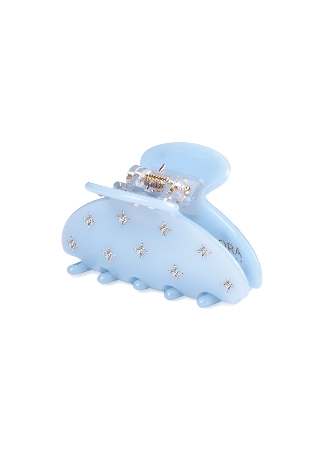 Hårklype plain liten lys blå 5