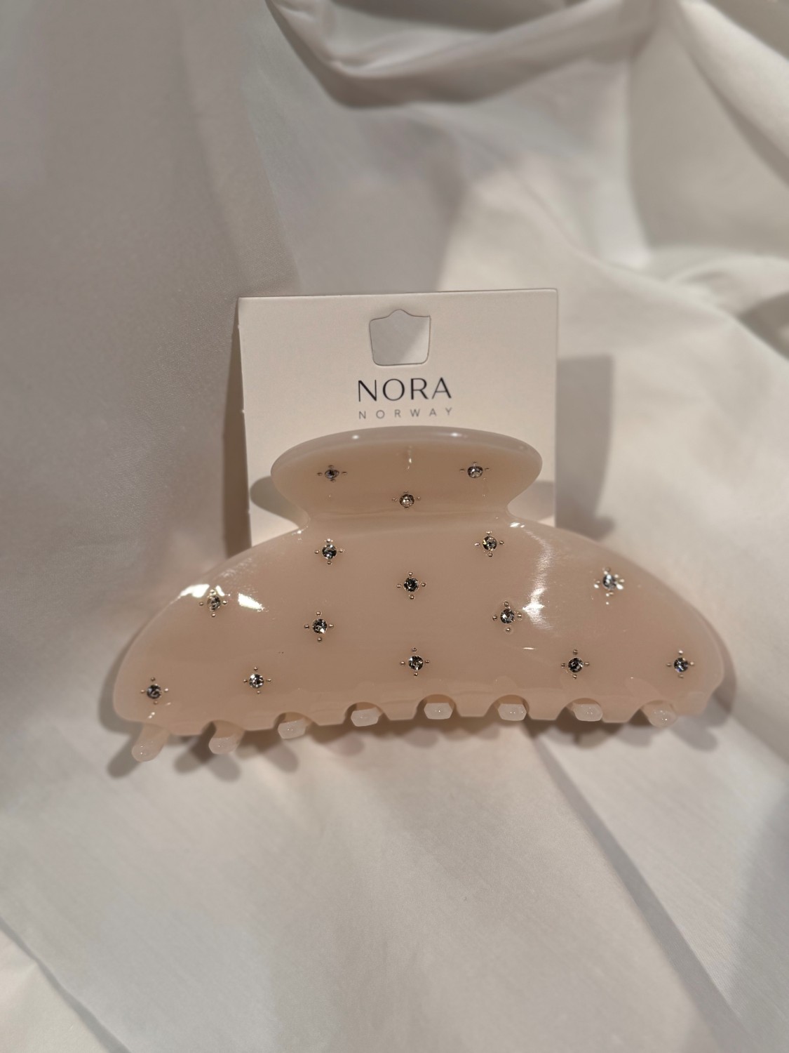 Hårklype plain stor hvit 6