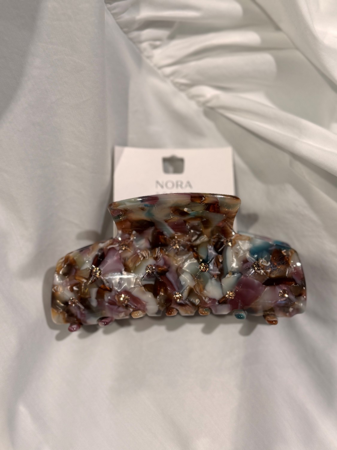 Hårklype square brun 6