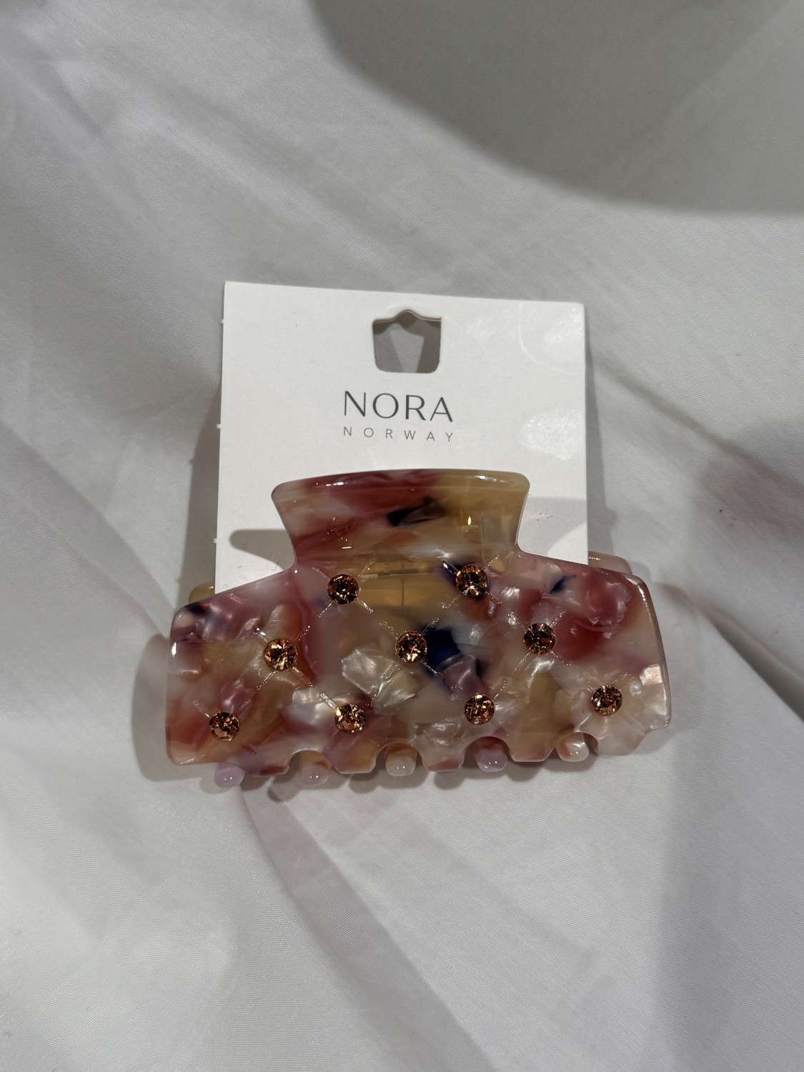 Hårklype square smst hvit