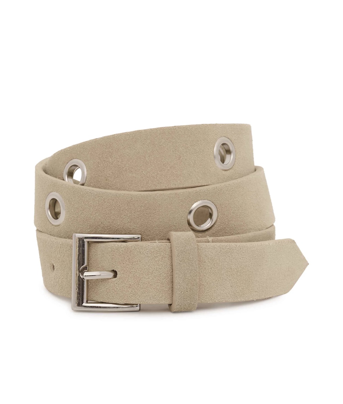 SLCalilje Eyelets suede belt Sand