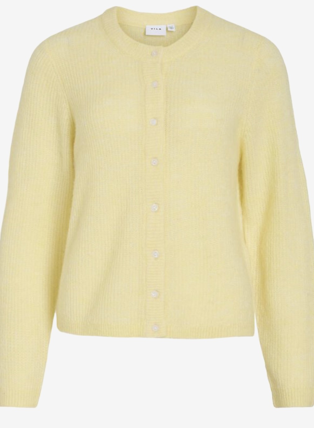 Vilory O-Neck Knit Cardigan-Noos Gul