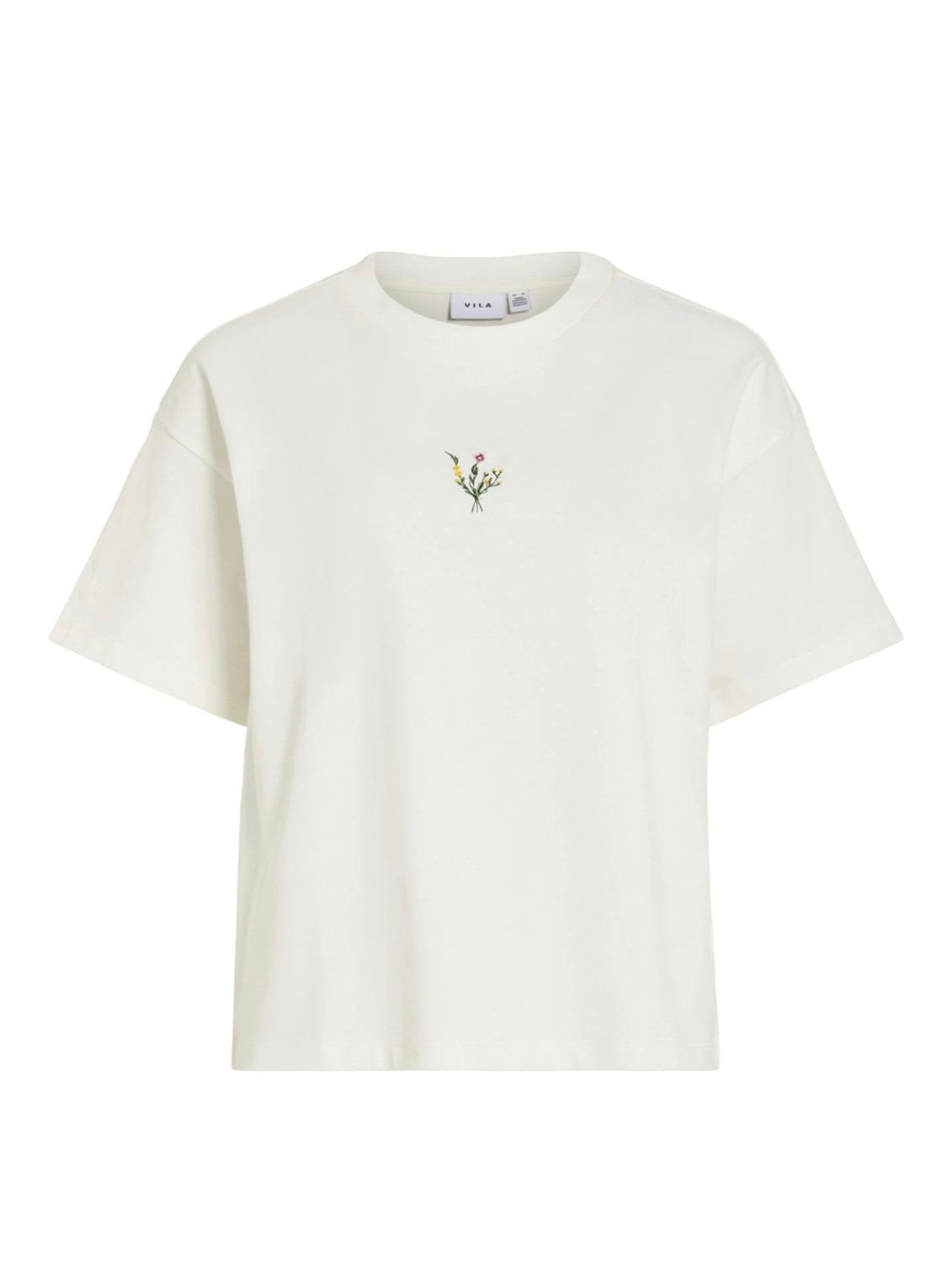VIMONIE FLORAL EMB s/s hvit
