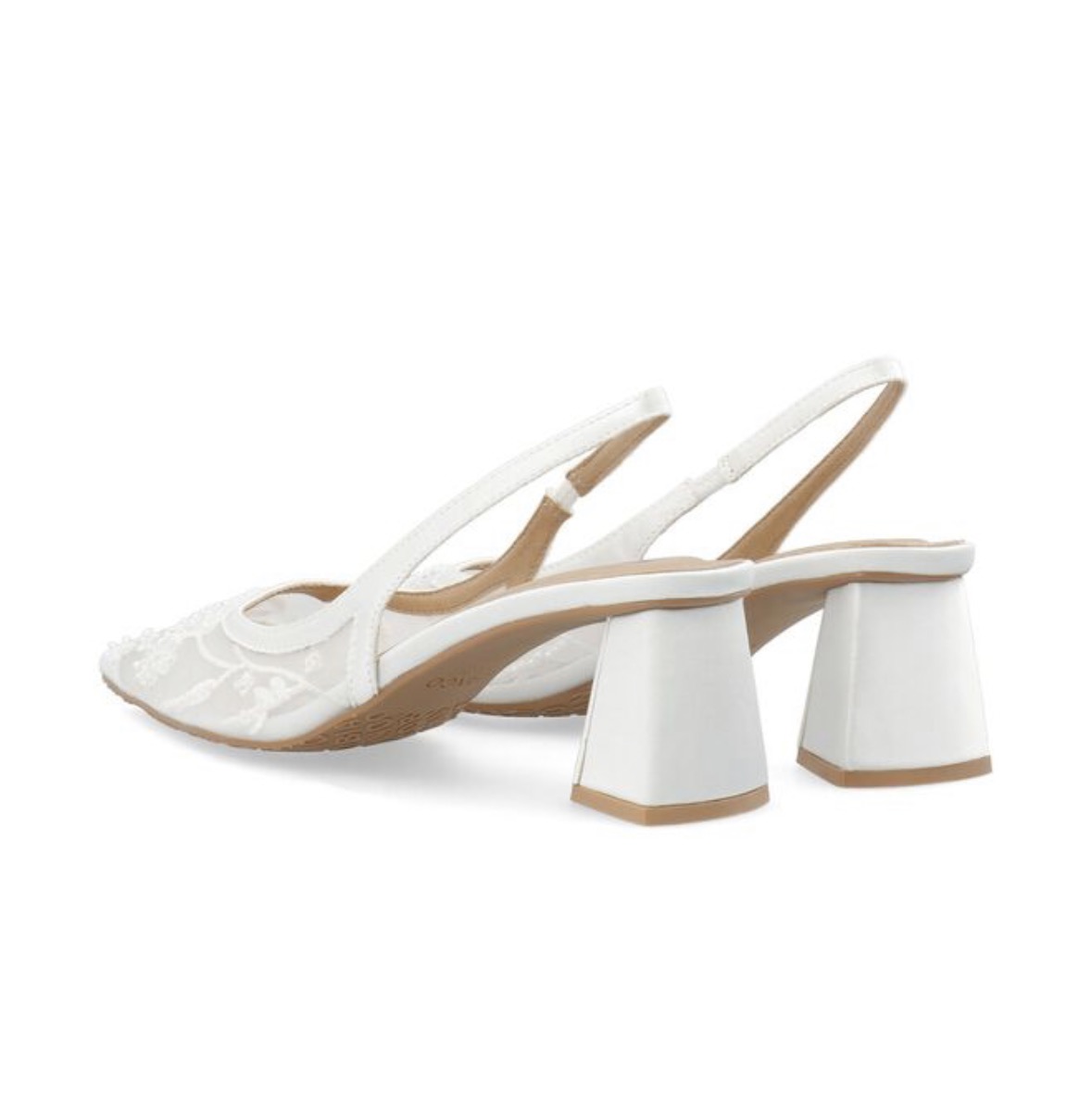 BIAMARALYN slingback lace hvit