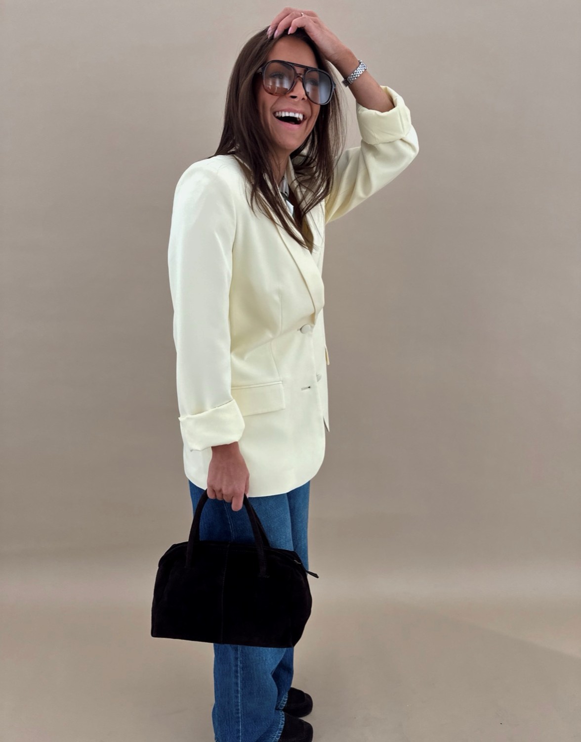 VIBLUME L/S blazer pastell gul