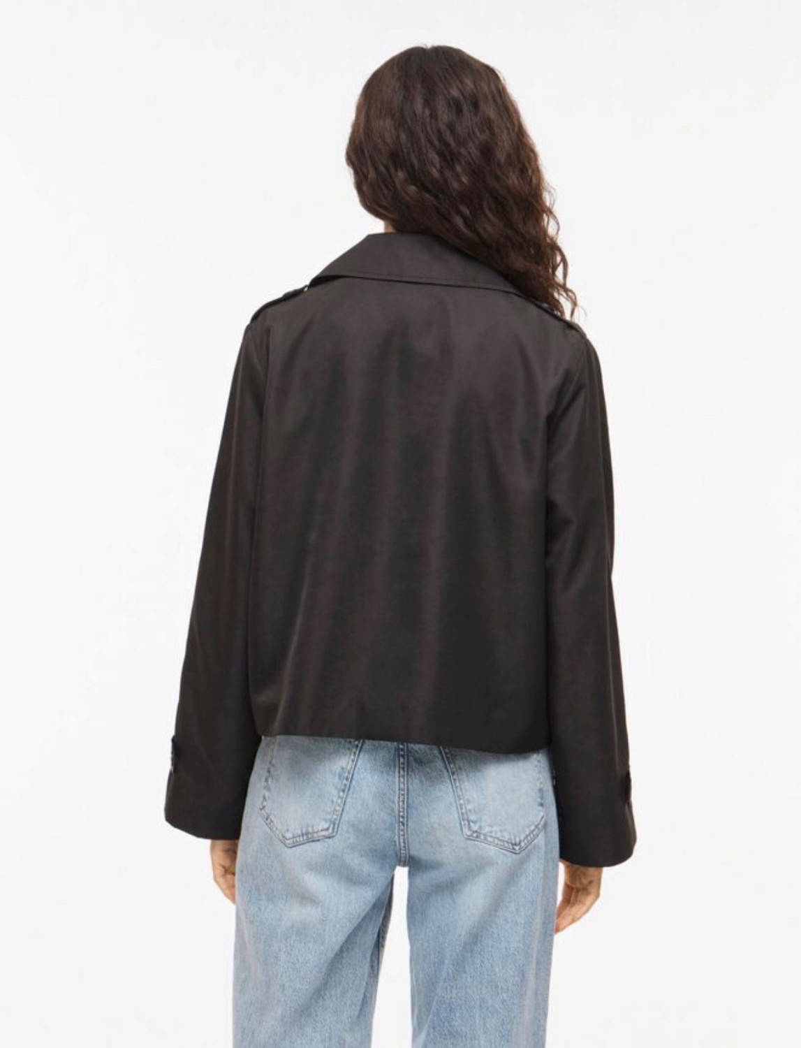 VIADDISON short trench jacket noos sort