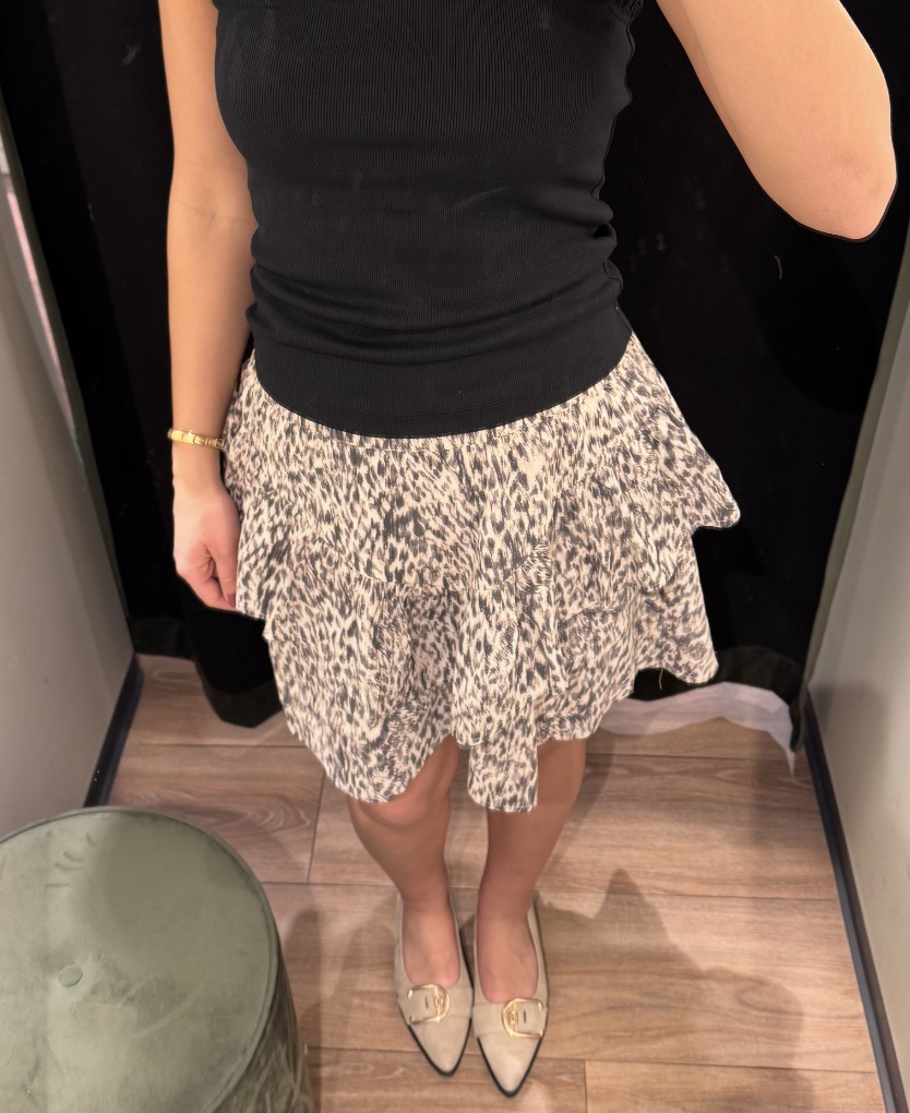 Vildea-m skirt LYNX print mønster brun
