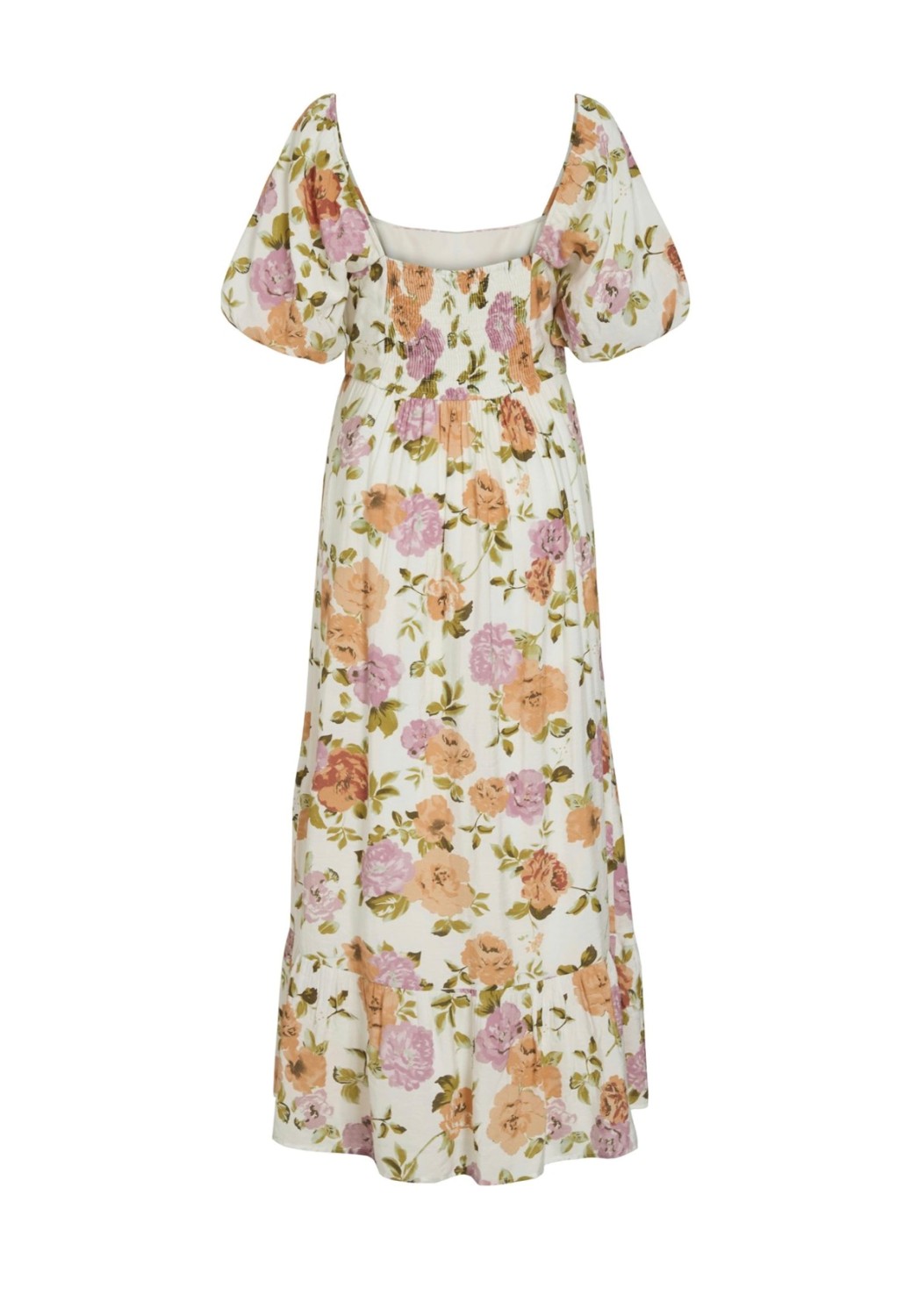 Viflola square neck ankle dress Rosa