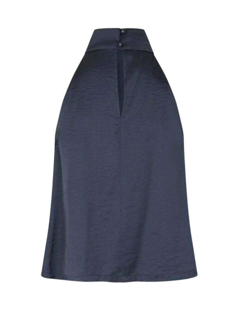 ZUZEEL-M sateng halterneck-top navy blå