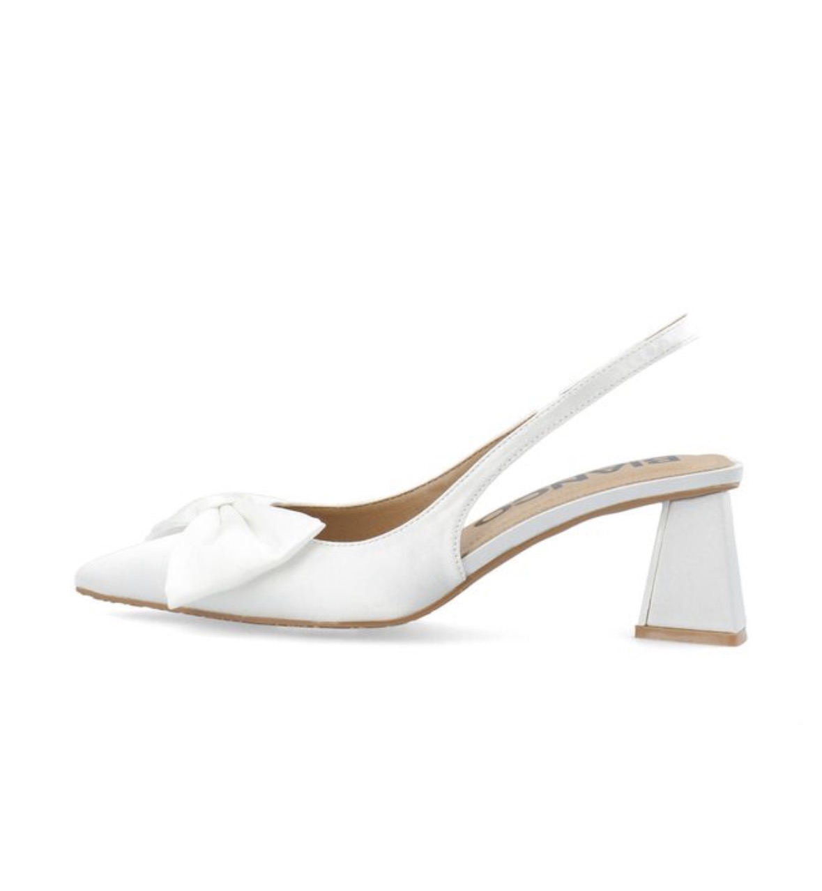 BIAMARALYN slingbacks sløyfe hvite