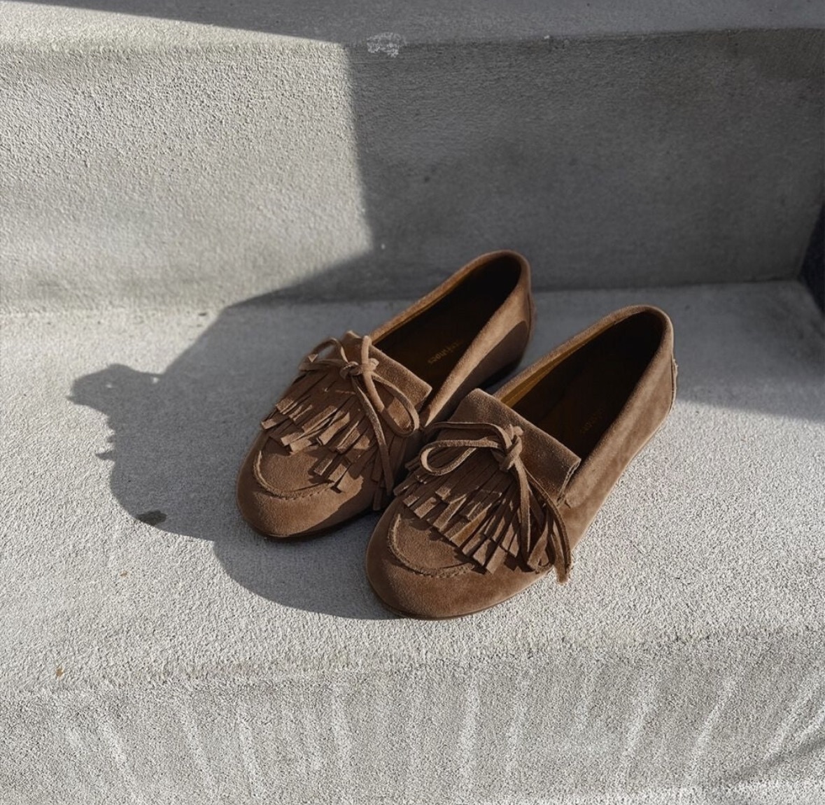 La boheme cognac semsket loafers brun