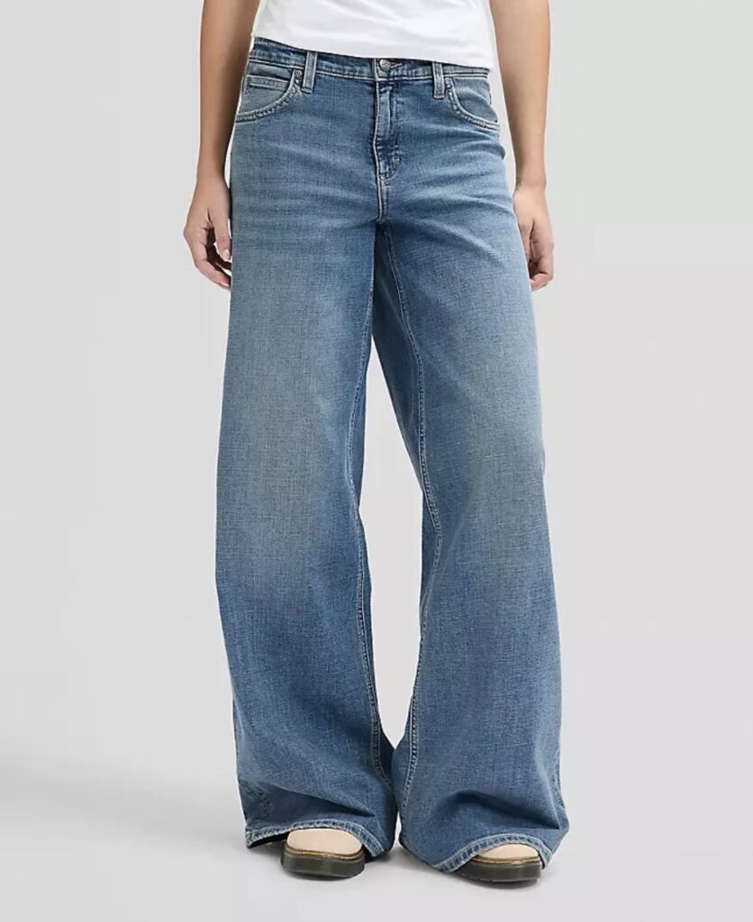 LEE HOPE Mid Rise Baggy icy layers blå