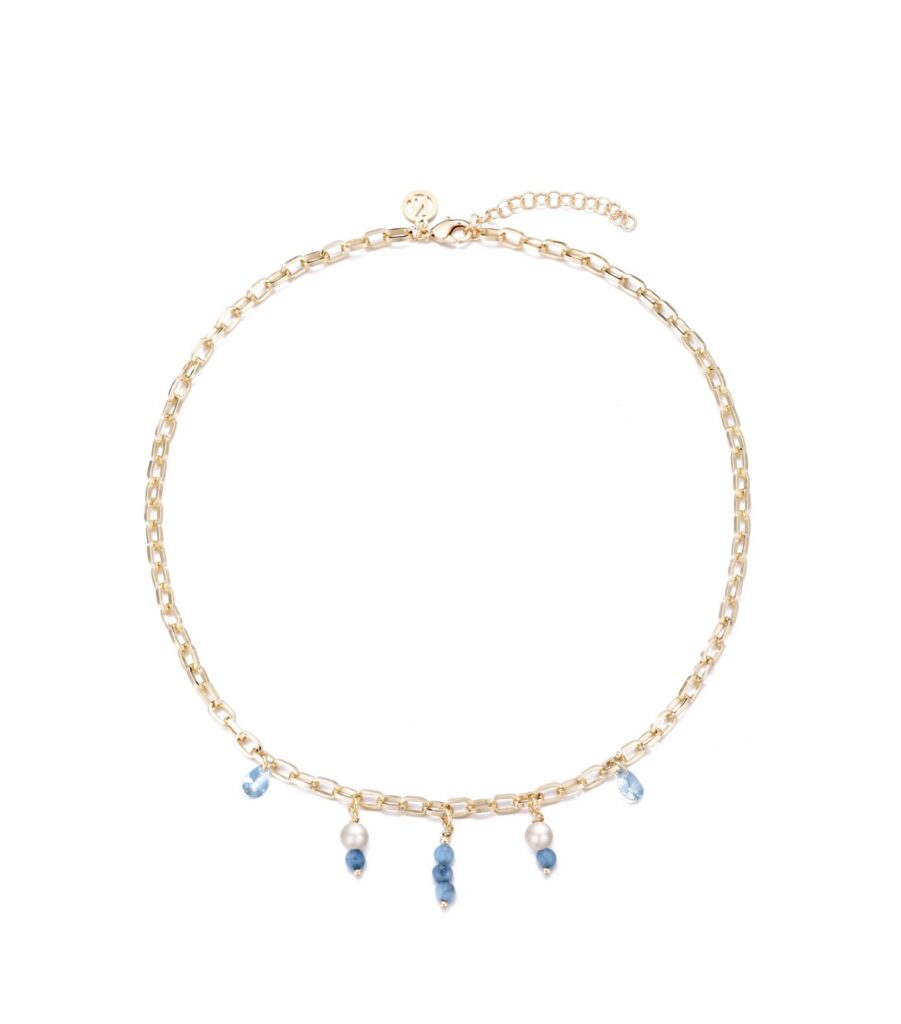 Mlain neck 42 blå mix 8