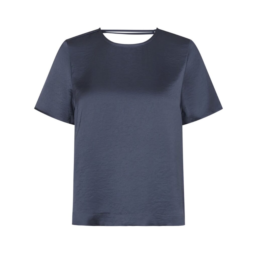 NIVARA-M sateng top navy blå