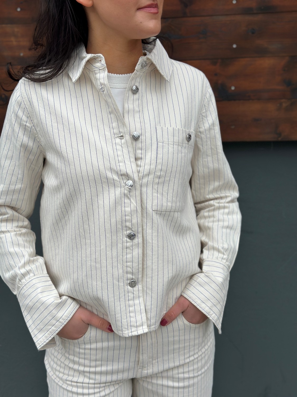 PZBillie Shirt jacket krem