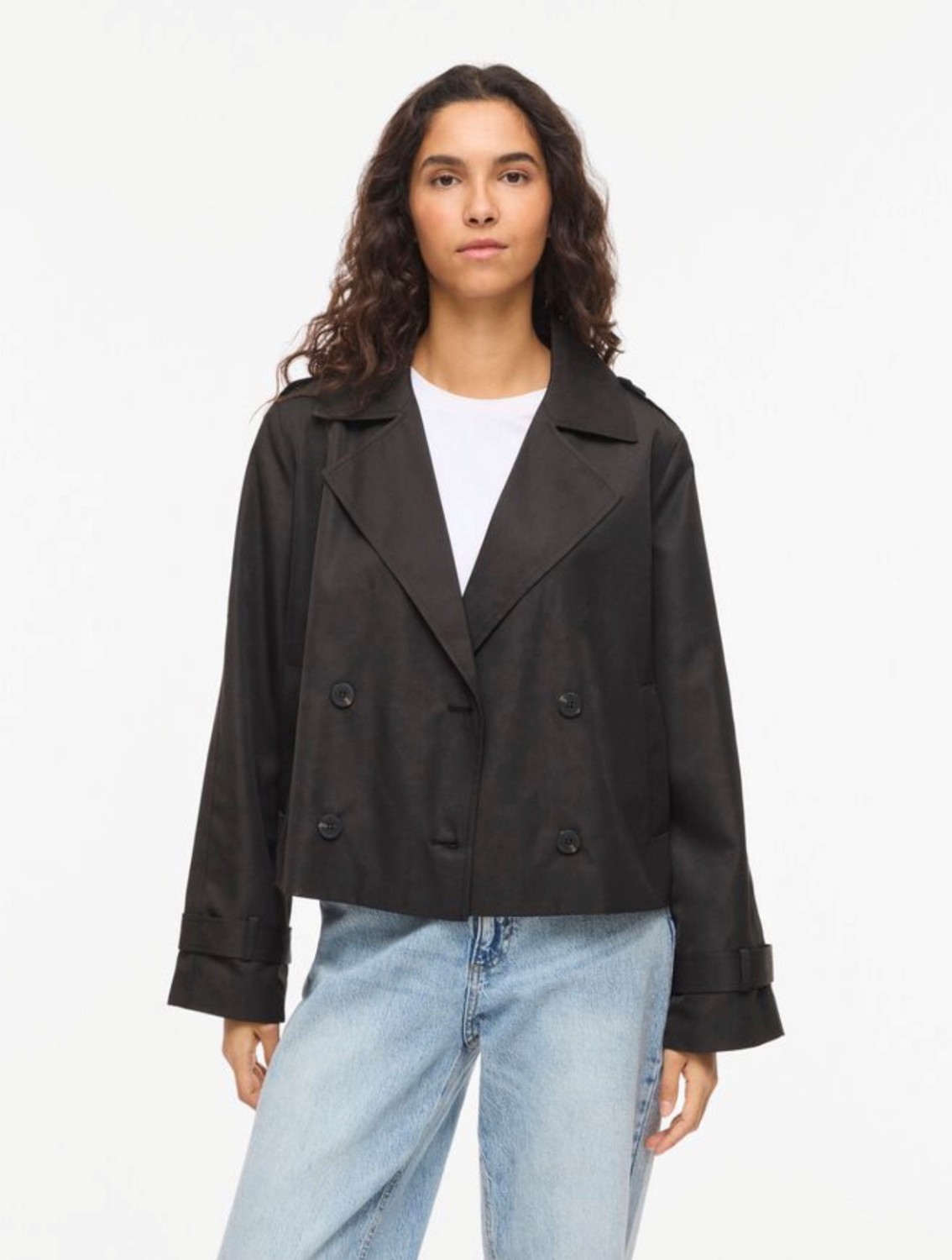 VIADDISON short trench jacket noos sort