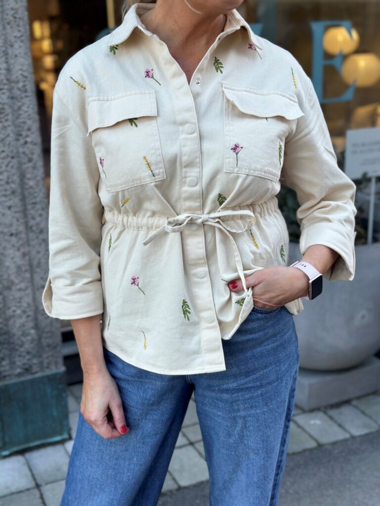 Videny Embroidery Jacket krem