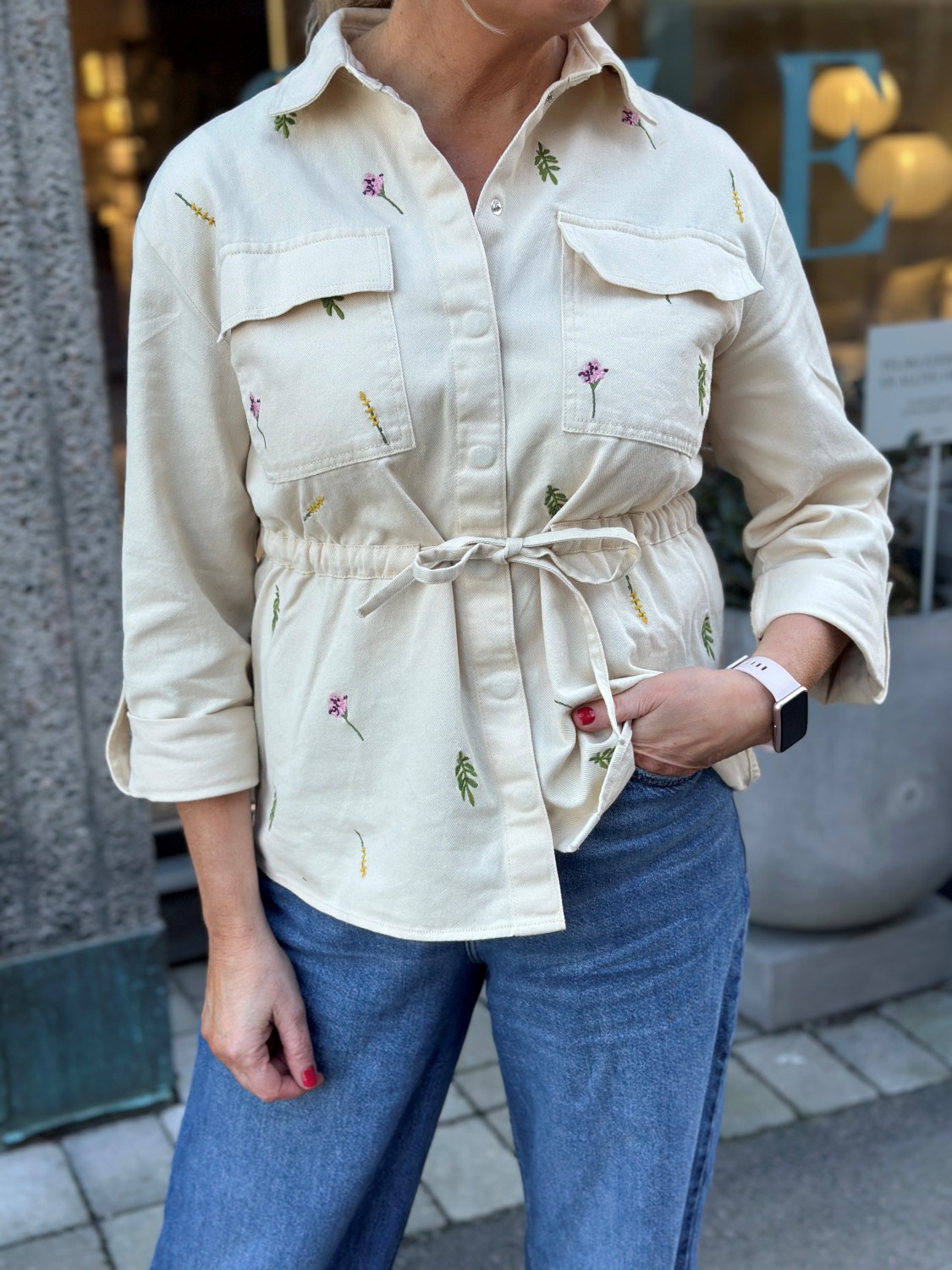 Videny Embroidery Jacket krem