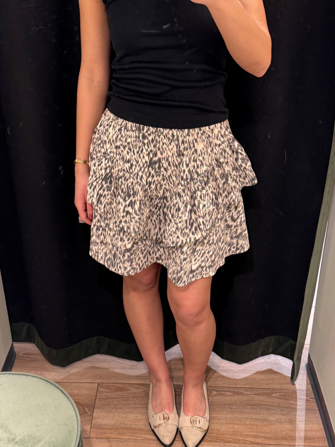 Vildea-m skirt LYNX print mønster brun