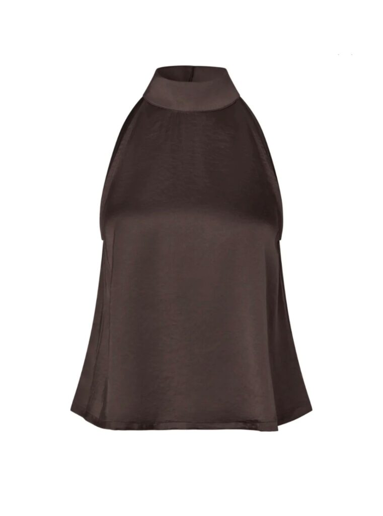 ZUZEEL-M sateng halterneck-top brun