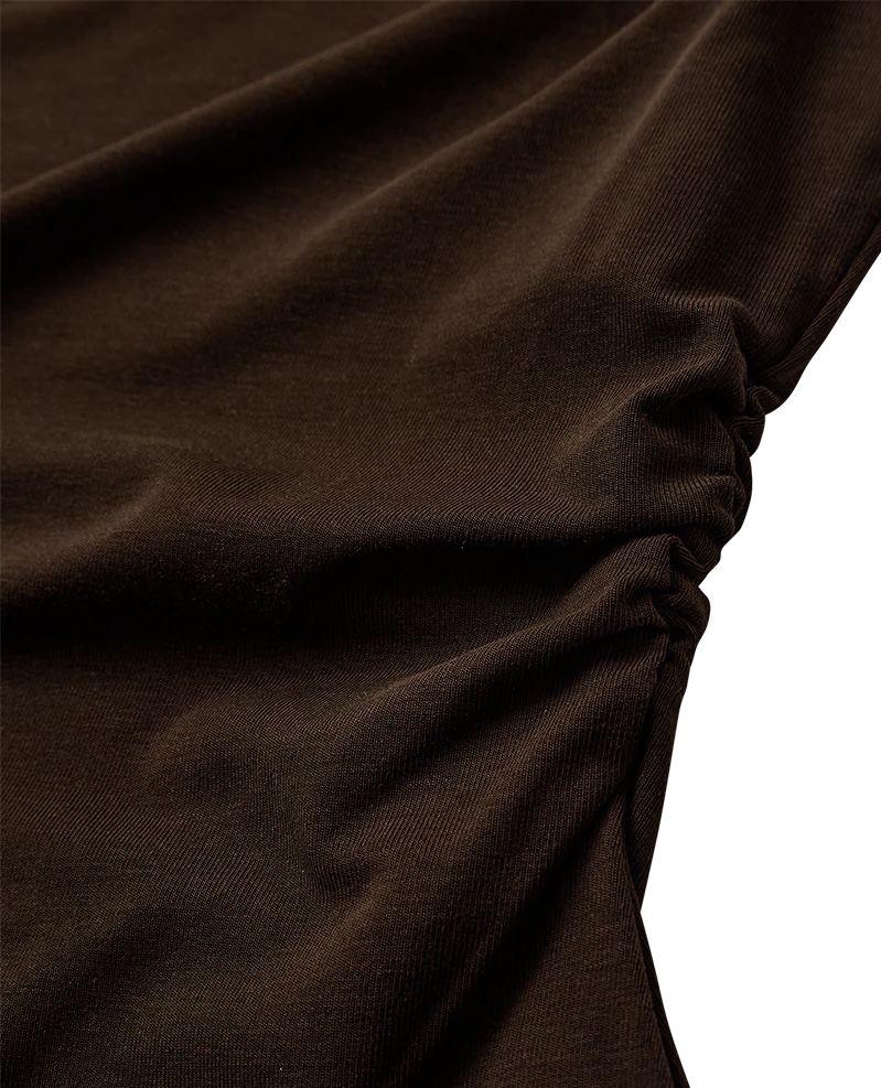 CMLYLA-top offshoulder Brun