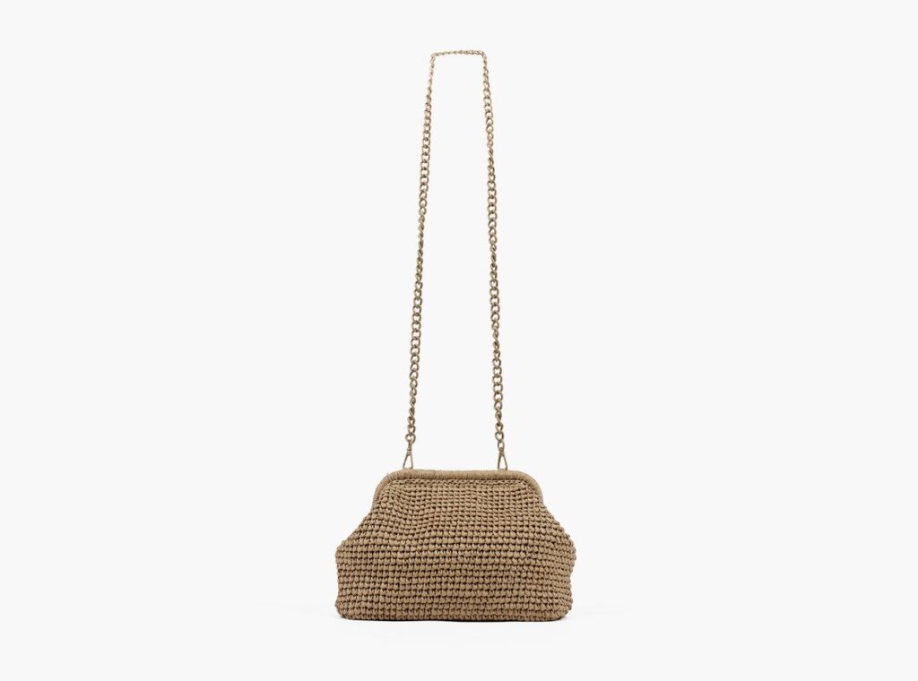 Montecristo Positano straww clutch Sand