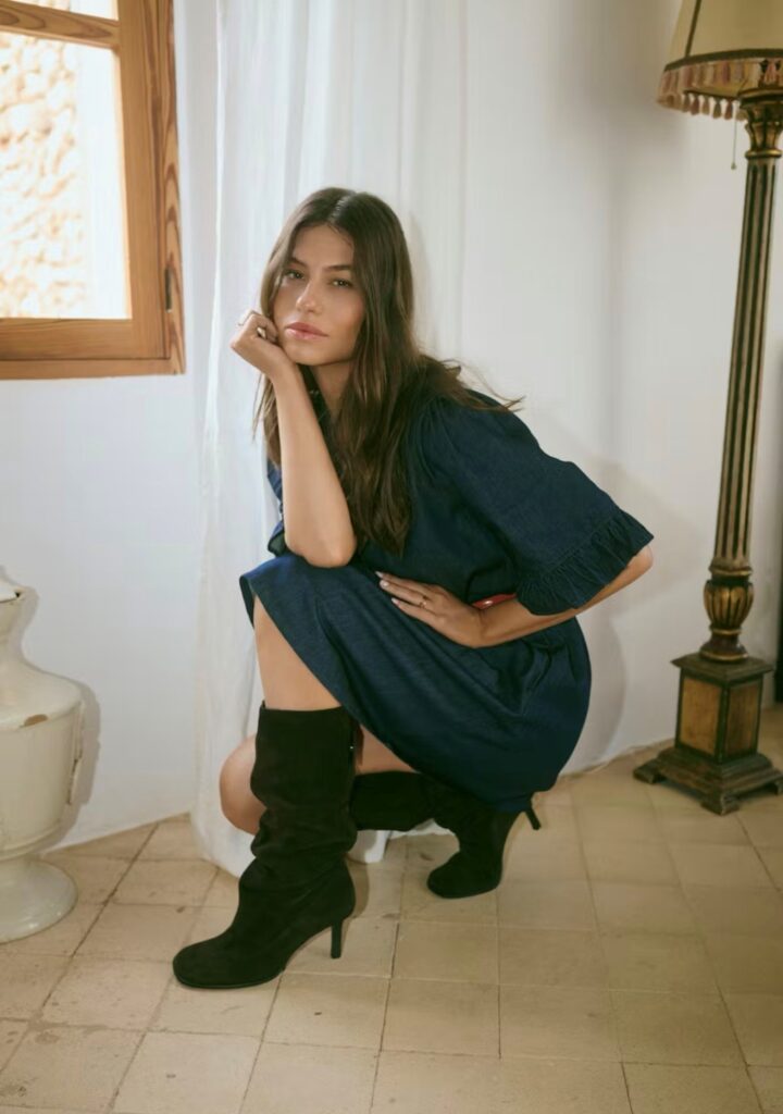 CUlava arpa dress mørk blå