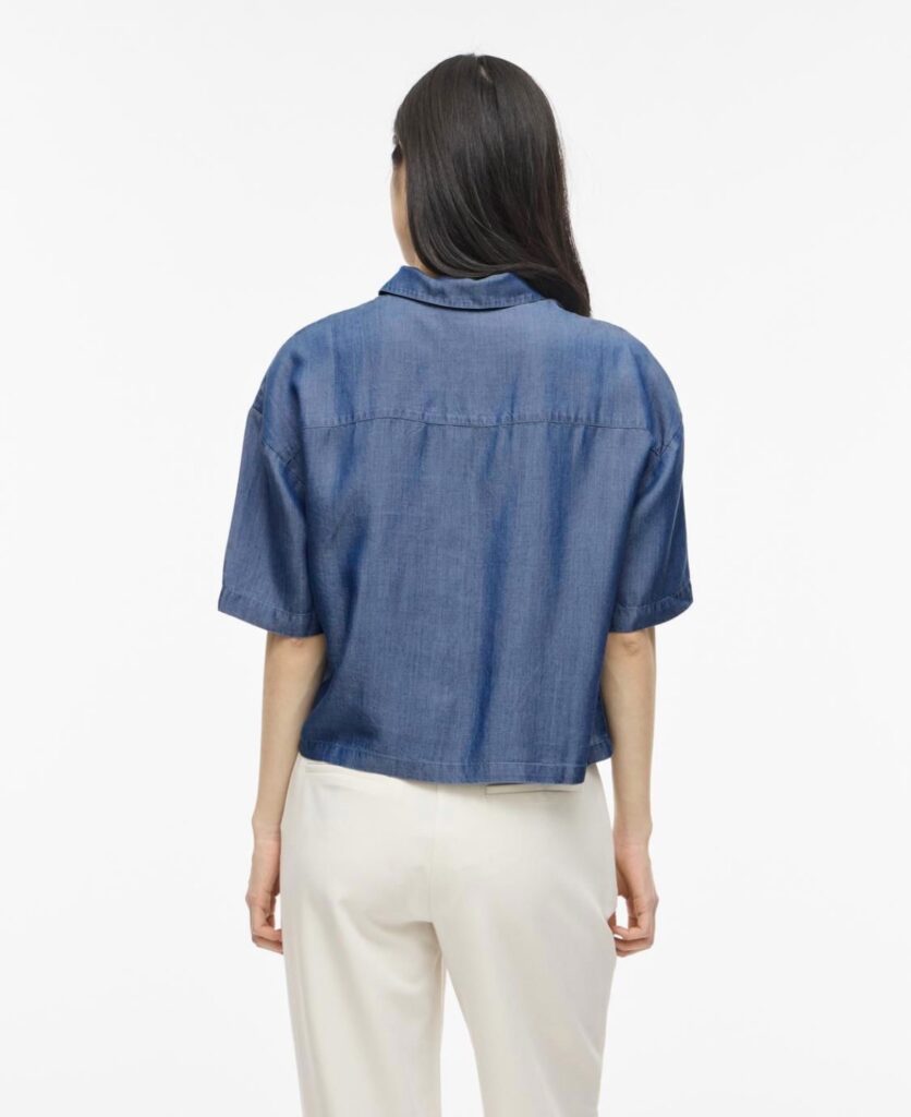 VITEVIRA 2/4 shirt/vol medium blå denim