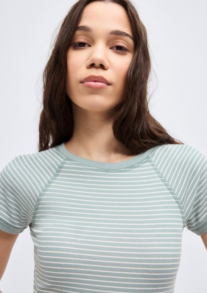 LEE Baby tee desert sage stripe grønn