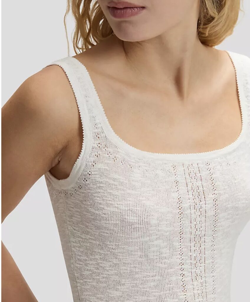 LEE Knitted tank ECRU krem