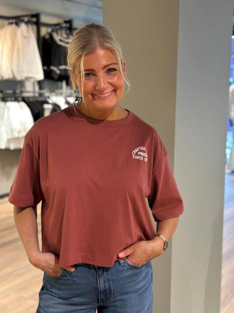 LEE crafted tee punch loose fit burgunder