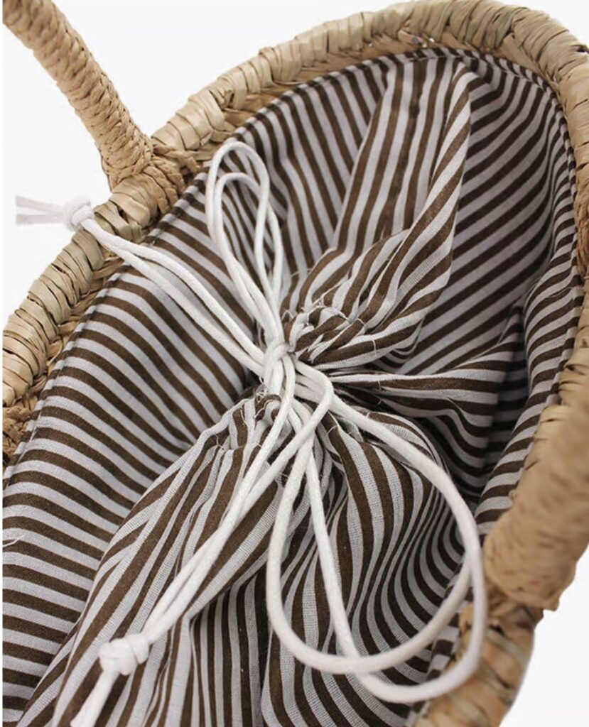 NOHR Thale bag kurvveske liten nature sand