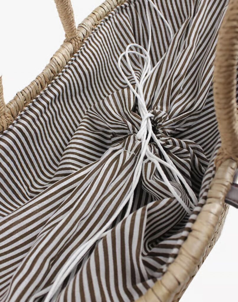 NOHR Thale bag stråveske stor nature sand