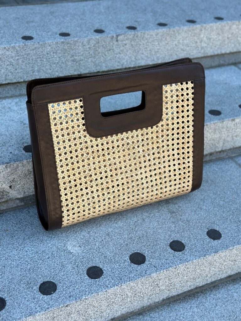 BY TAC Stor clutch mørk brun