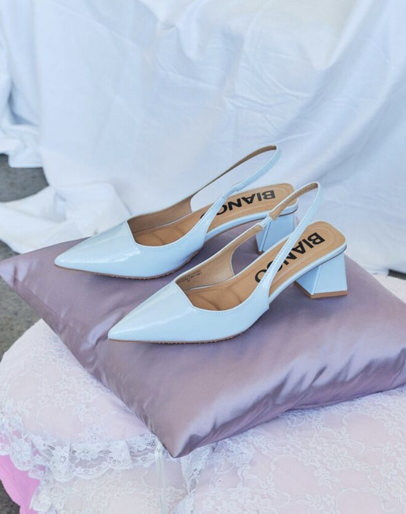 BIAMARLYN slingback patent lys blå