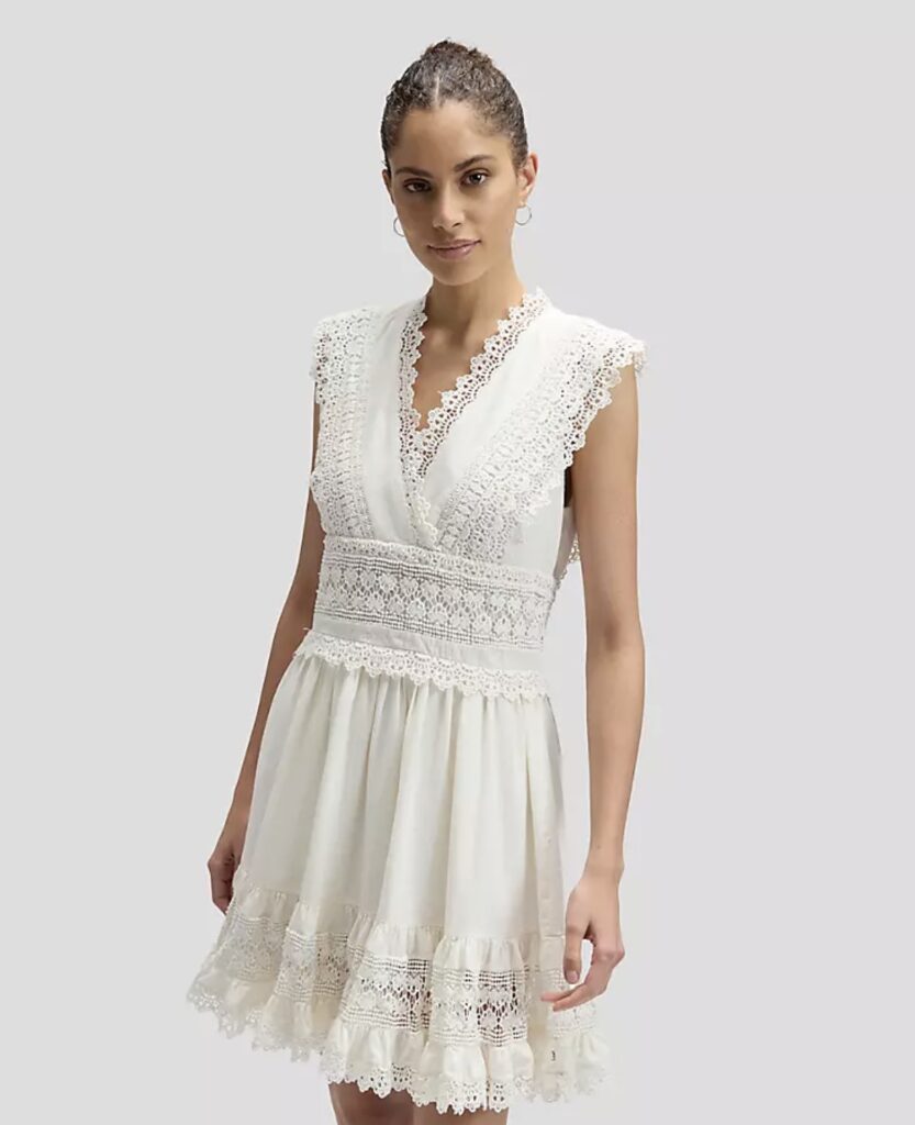 BOHEMIAN dress bright hvit