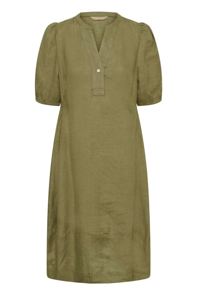 CUaniela Molly Placket dress Dusty Green