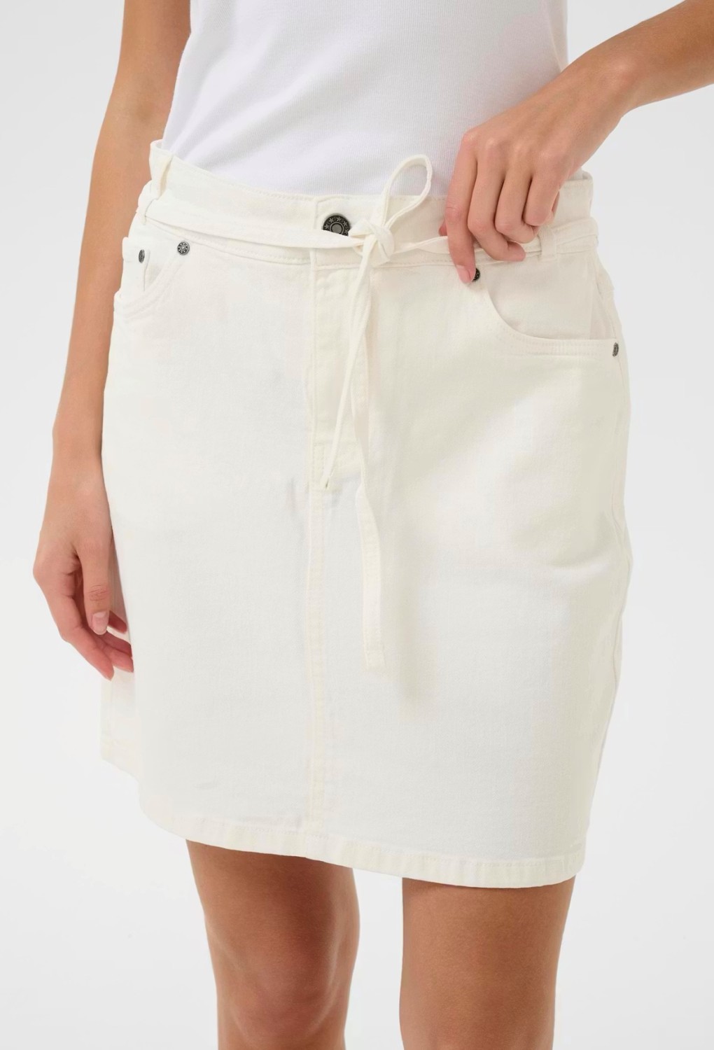 CUtali Ami skirt denim sløyfe hvit