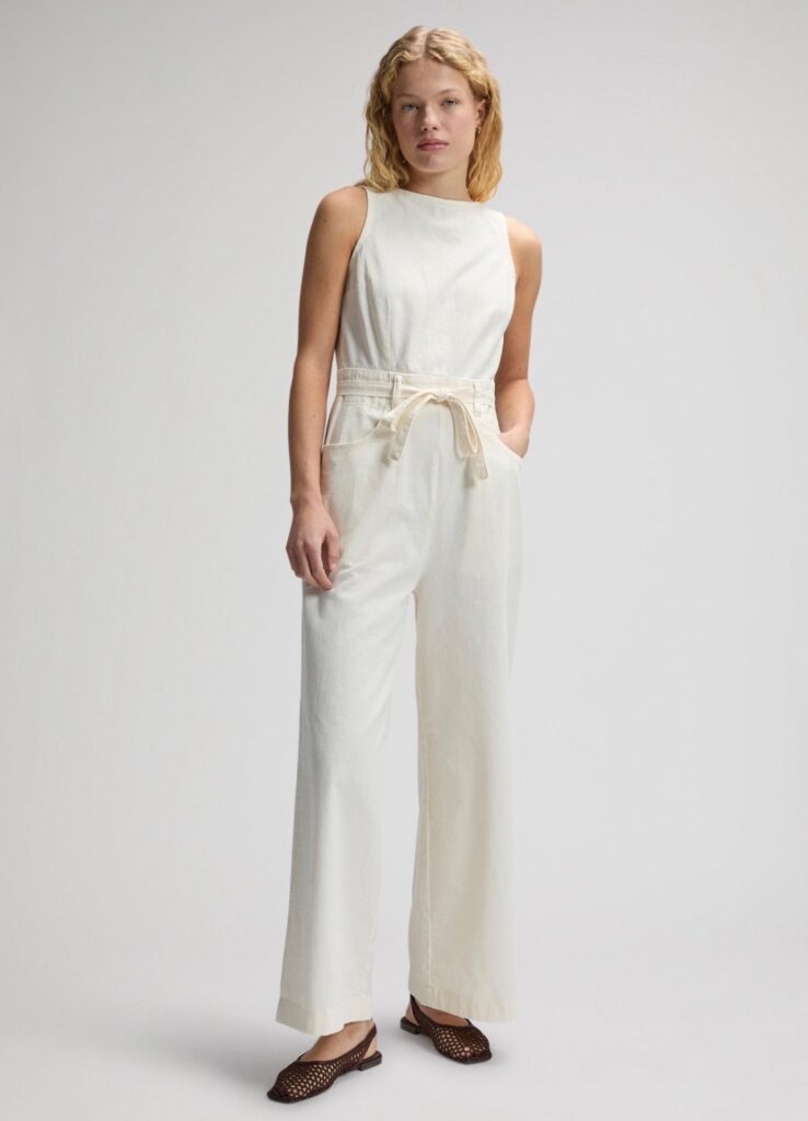 LEE boatneck jumpsuit natural krem