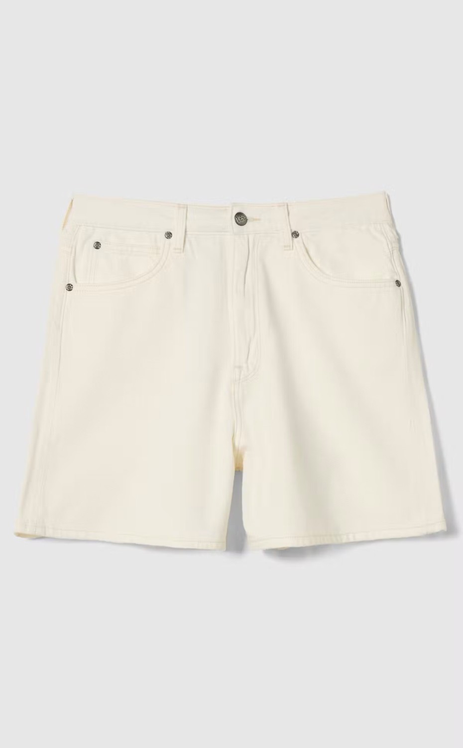 LEE Stella shorts wide leg lightweight powder white
