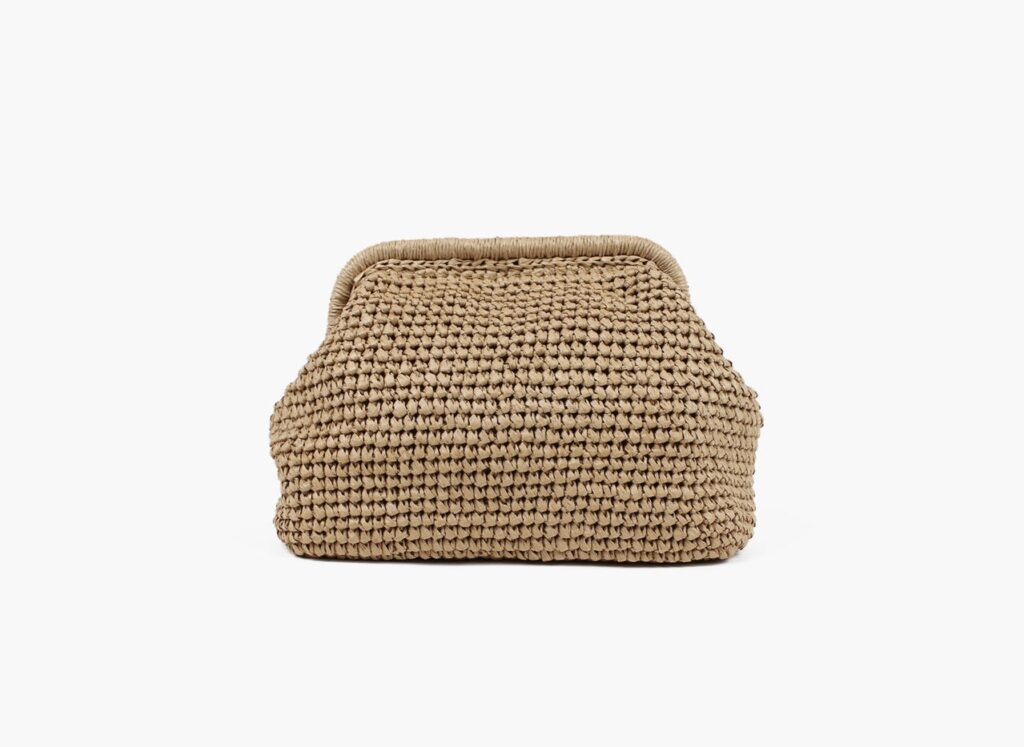 Montecristo Positano straww clutch Sand