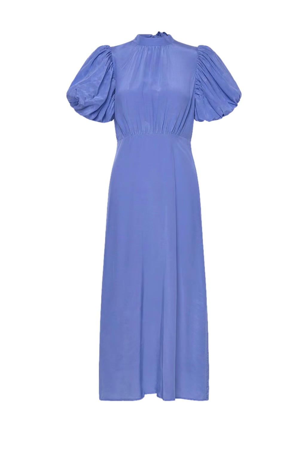 MSAlicia puff short sleeve midi dress blå