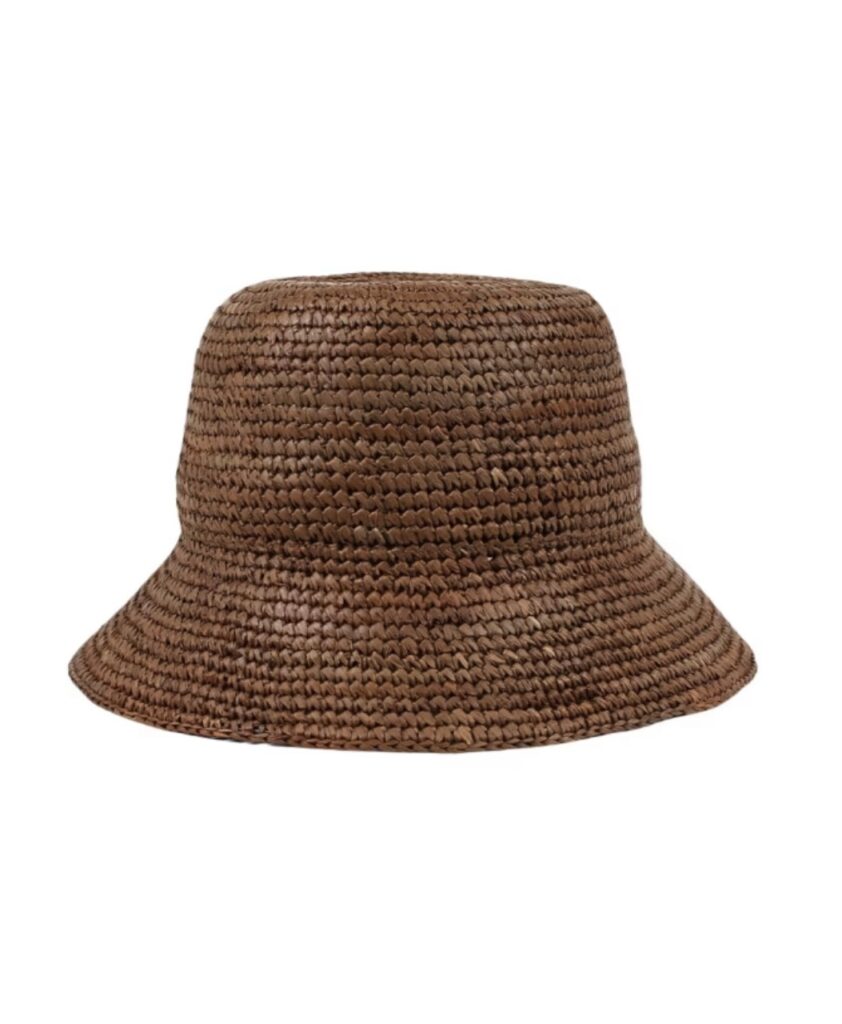 NOHR Etienne bøttehatt strå Brun