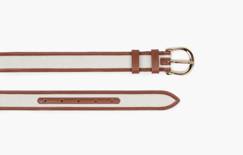 NOHR Hennie belte canvas/skinn offwhite