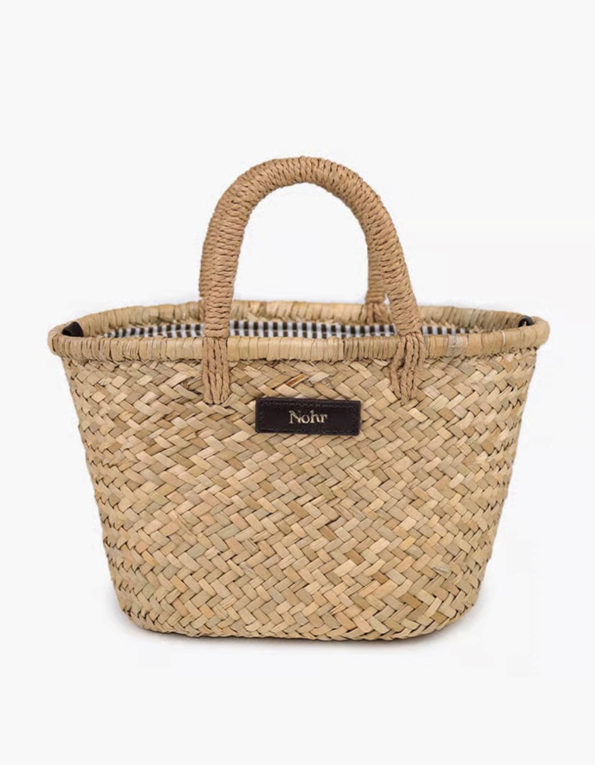 NOHR Thale bag kurvveske liten nature sand