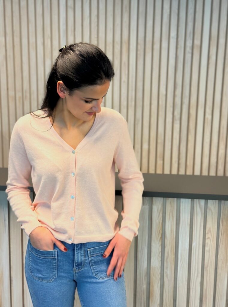 Nucally Cardigan fersken