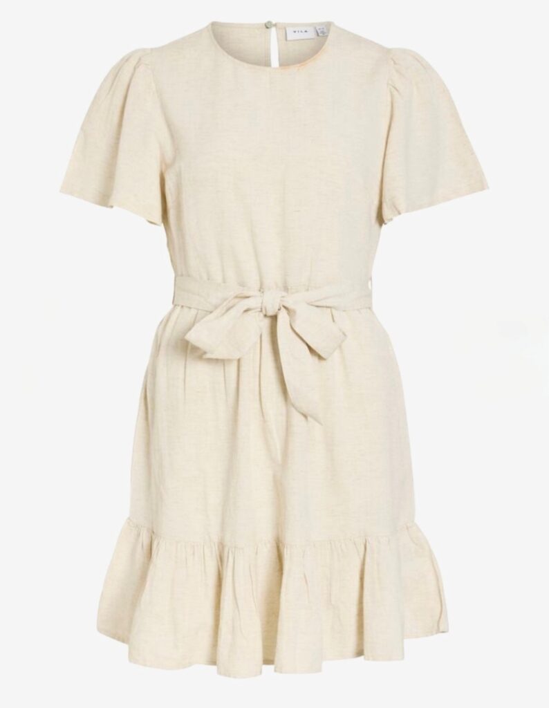 VIPRISILLA new s/s short dress SLNM beige