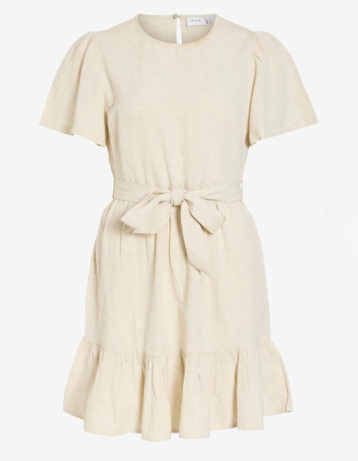 VIPRISILLA new s/s short dress SLNM beige