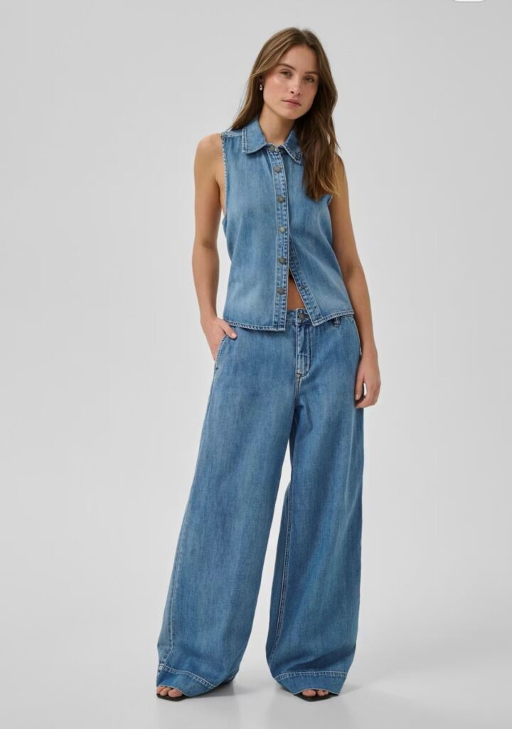 MWSunna 171 denimvest top blå