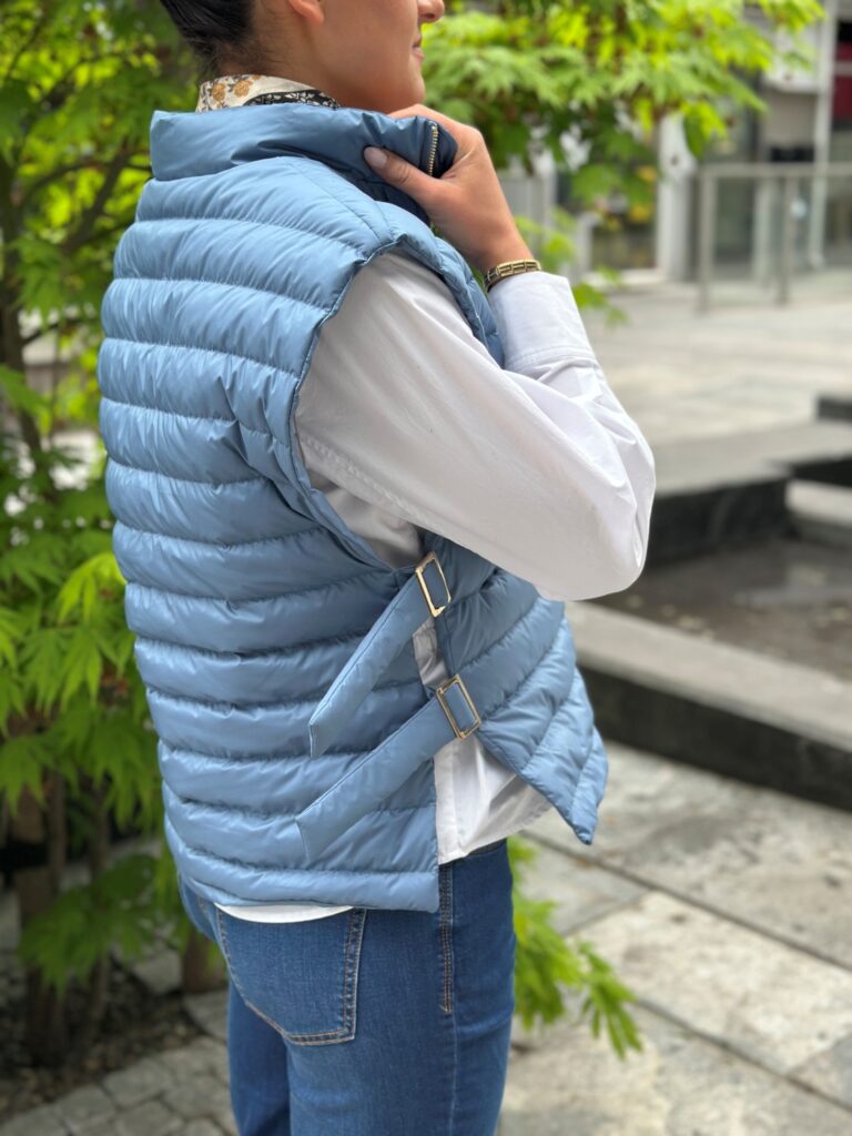 THOQ dunvest sommerlett jeansblå